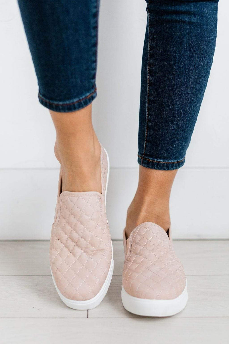 Quilted Sneakers Blush – Lucy Avenue