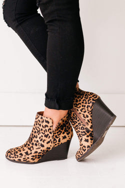 Wedge Booties Leopard – Lucy Avenue