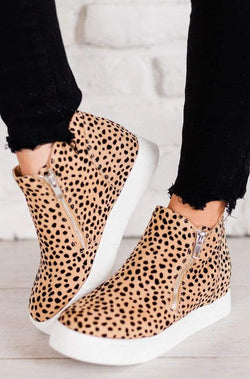 cheetah sneaker wedge
