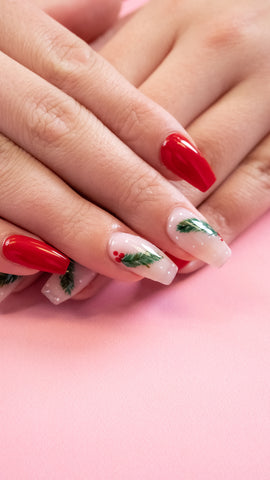 Christmas gel nail ideas made possible by ‘Yule Be Sorry #122.’