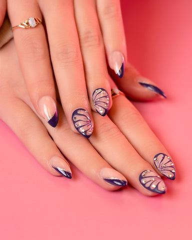 Butterfly nails from Paris Lash Academy