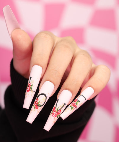 Rose nail design by PLA