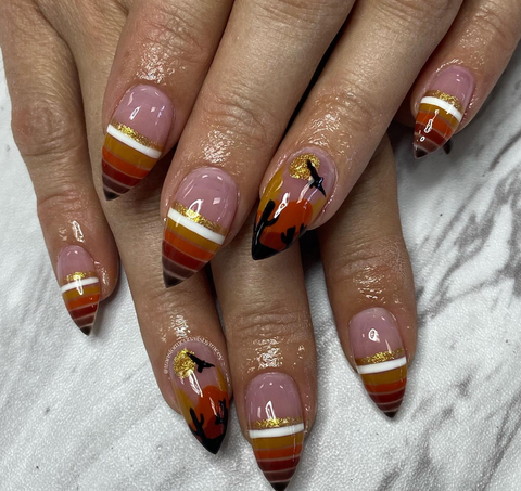 Beautiful fall nails using PLA's Fall Collection nail colors 