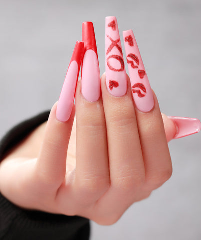 French Tip Valentine's Day Nails from PLA