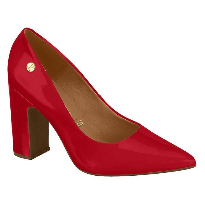 Vizzano 1285-400 Block Heel Pointy Toe Pump in Red Patent – Charley ...