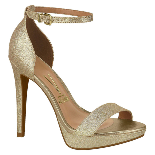 gold shimmer heels