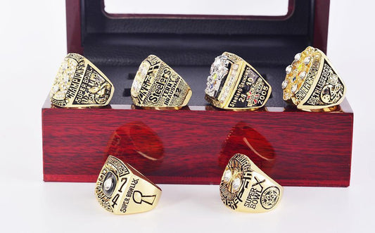 MVPRING New England Patriots Super Bowl Rings Set 6 Years, NFL Replica  Championship Ring (Wooden Box are Not Included) Size 9.: Buy Online at Best  Price in UAE 