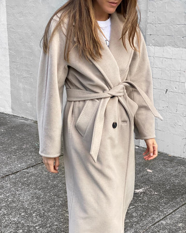 Friends with Frank camel coat
