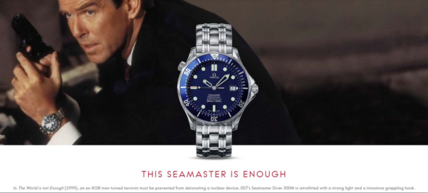 Pierce-Brosnan-as-James-bond-wearing-an-Omega-Seamaster-300m-Chronometer-in-The-world-is-not-enough