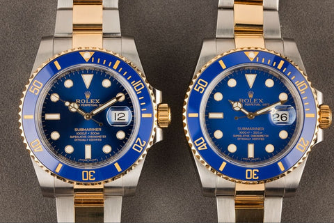 The-two-different-dials-of-the-Rolex-Submariner-116613LB-Zurichberg