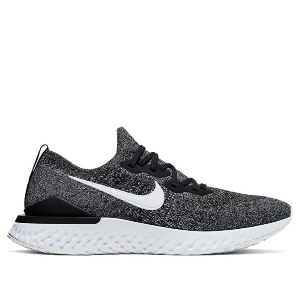 epic react flyknit black white