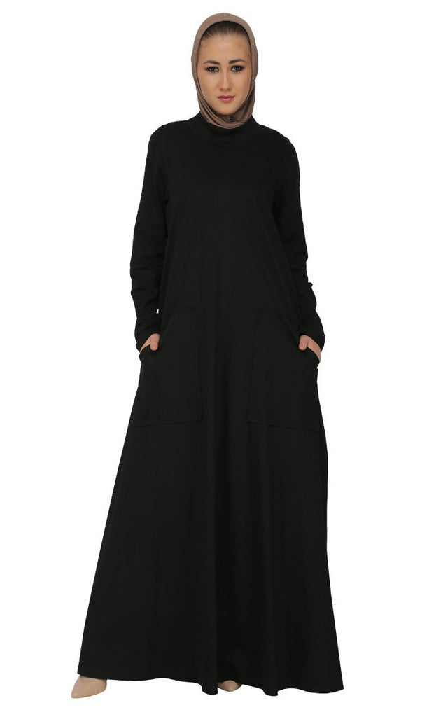 Eastessence presents Asymmerical cut loose  fitted Abaya  