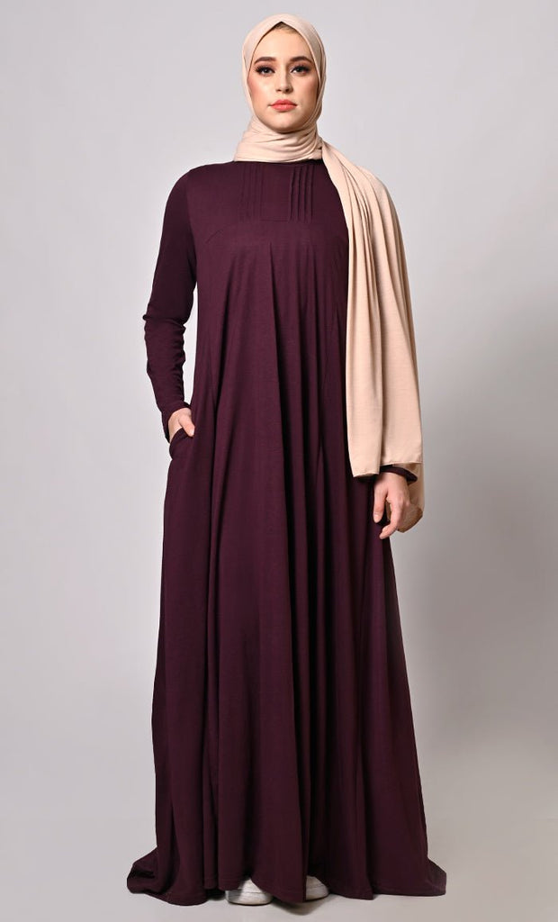 Cape Jilbab Dress - Maroon – EastEssence.com