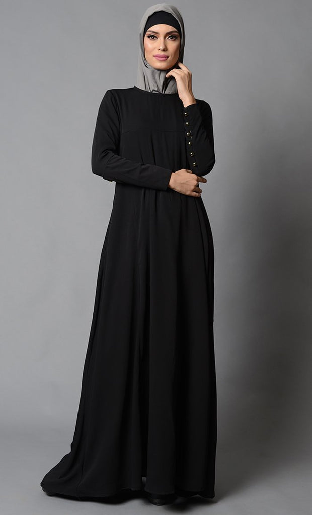 Eastessence presents Loops button detail everyday wear abaya dress ...