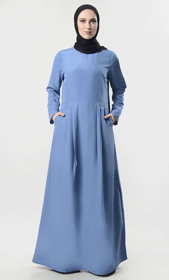 Modest Pleated Abaya With Pockets – EastEssence.com