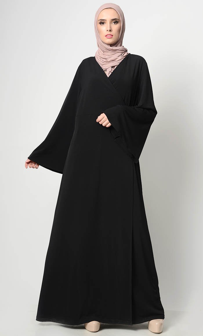 Simple Wrap around Abaya Dress – EastEssence.com