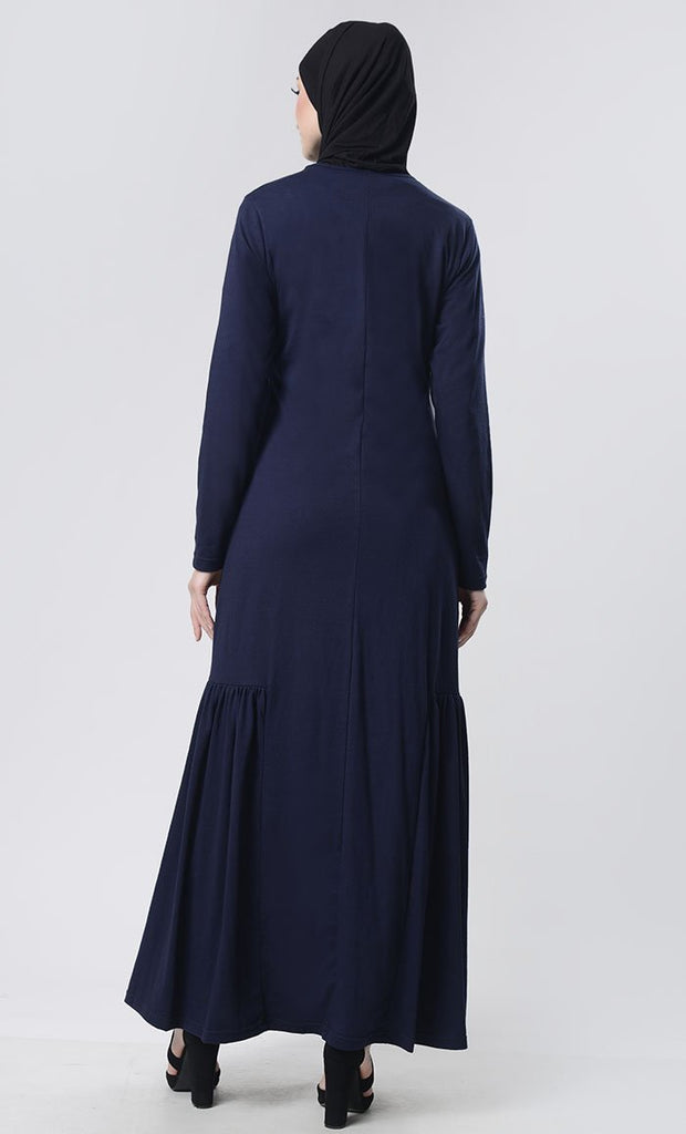 Simple Knit Abaya With Pockets - EastEssence.com