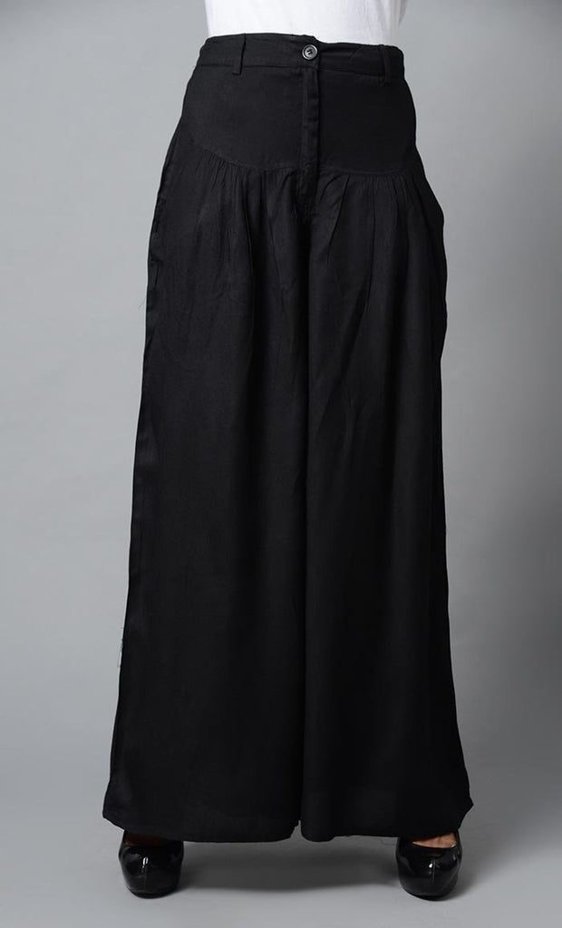 Super Comfy Buttoned Parallel Pant-Black – EastEssence.com