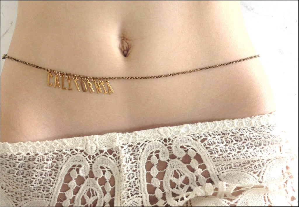 Custom Name Belly Chain 2024