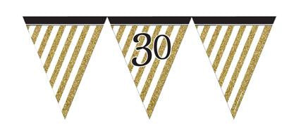 Flag Bunting - 30th (M271) - Mad Parties & Supplies