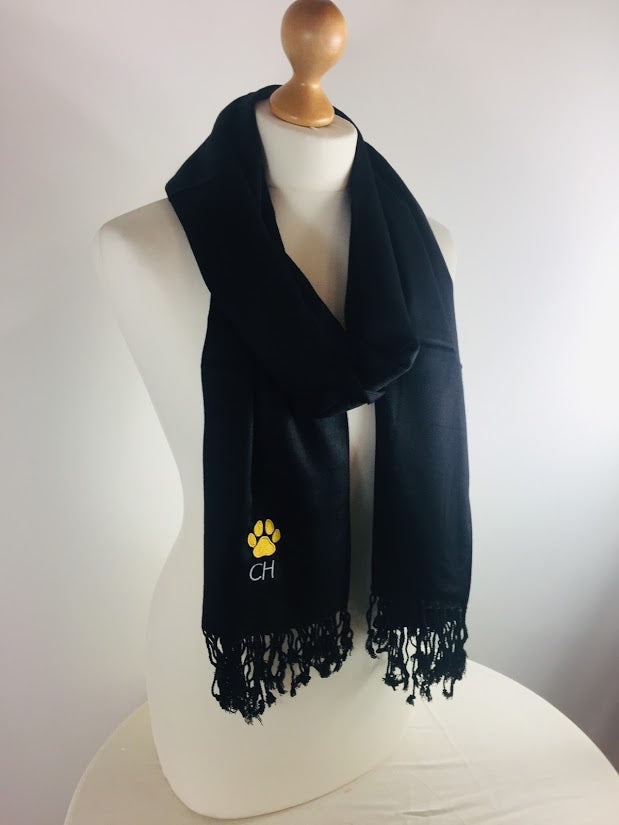 black scarf wrap