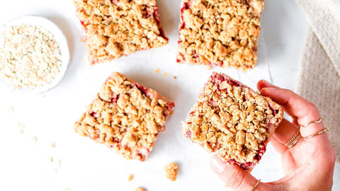 Peanut Butter & Strawberry Cheesecake Slices