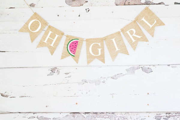 Baby Shower Decor, Personalized Welcome Baby Tutti Frutti Banner