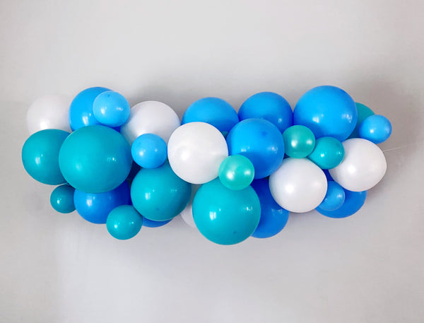 Party Balloons/ Globos/ Birthday/ Green Blue Light Blue Teal