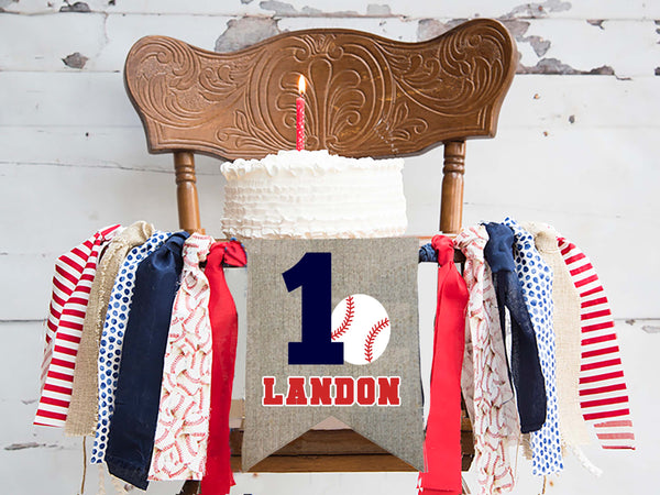 Personalized Football 1st Birthday Banner