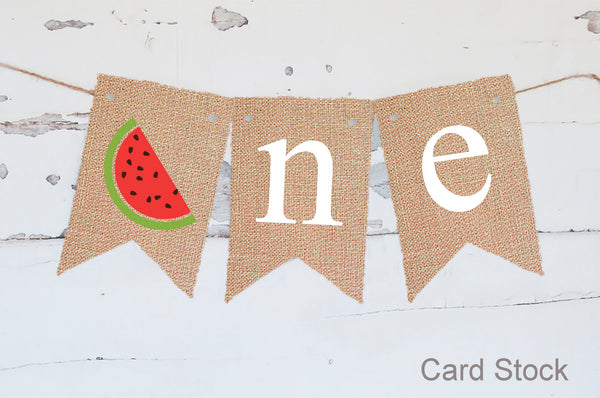1st Birthday Decor, Watermelon One Banner – Swanky Party Box