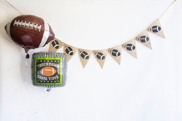 Football First Year Down Banner  Football 1st Birthday Decorations –  Swanky Party Box