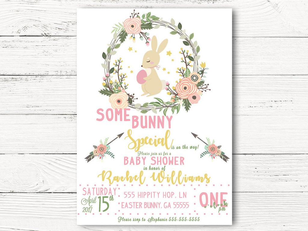 easter baby shower invitations