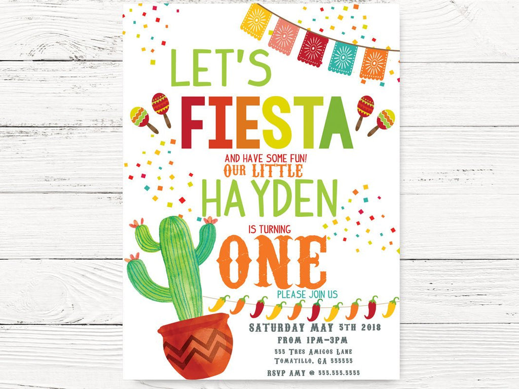 First Birthday Fiesta Invitations 7