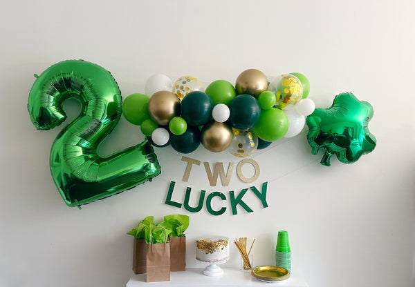 Pink, Green & Gold Balloon Garland  St Patrick's Day Party Decoration –  Swanky Party Box