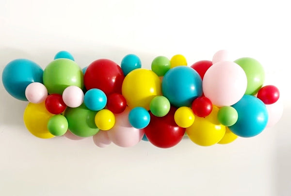 Orange, Yellow, Red, Blue, & Green Balloon Garland – Swanky Party Box