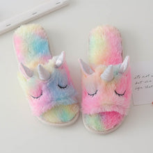 Load image into Gallery viewer, Ice Cream Rainbow Unicorn Slippers - Open Toed or Normal