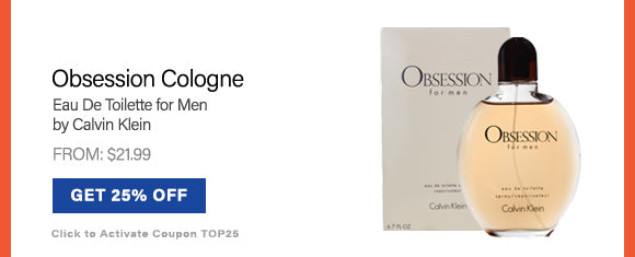 Obsession Cologne for Men - From: $21.99 + Additional 25% off