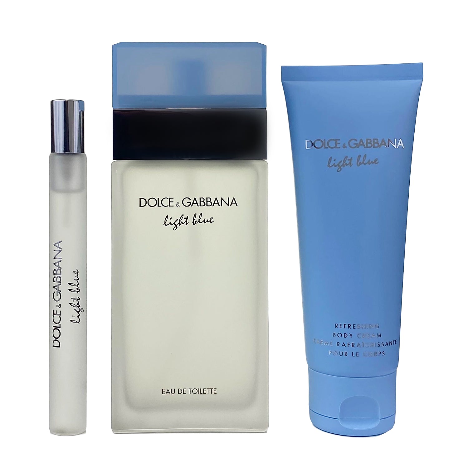dolce and gabbana light blue gift set for her