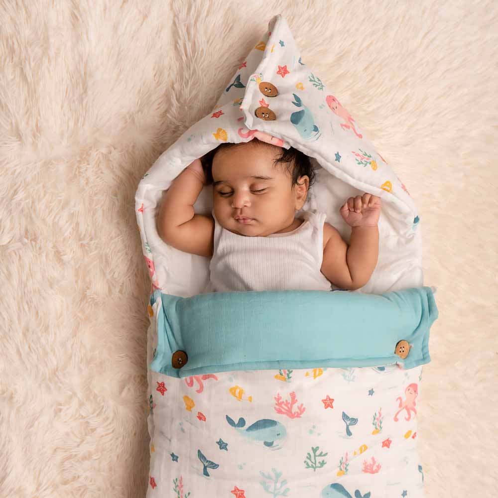 Buy Cute Milkaholik Peach Sleeping Bag for Kids Online