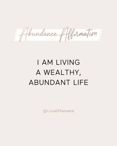 Abundance Affirmation by Lovet Planners