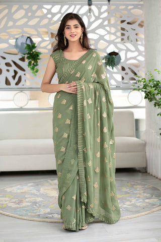 Green Saree