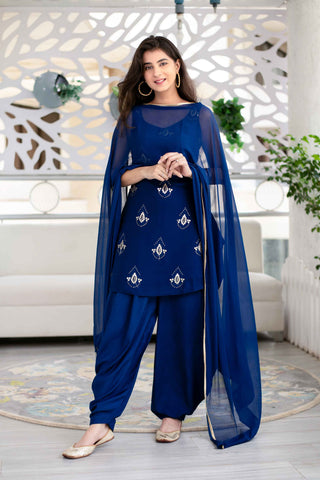 Blue Patiala Suit