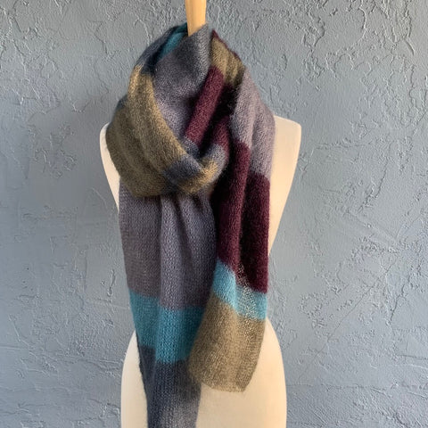 photo of multi-colored scarf