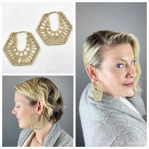 photo of crochet earrings