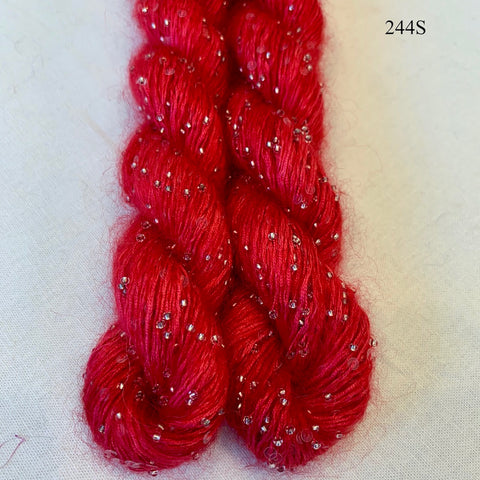 photo of red yarn skein