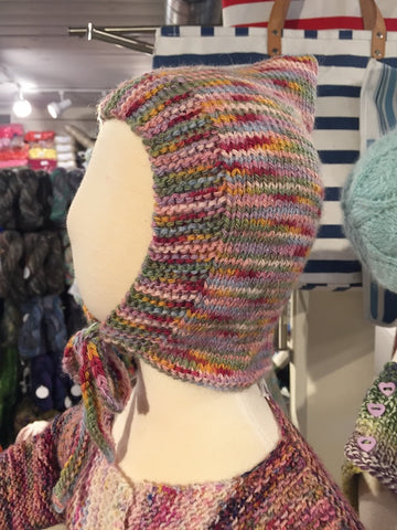 photo of cashmere knit bonnet