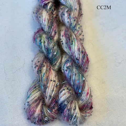 photo of multi-colored yarn skein