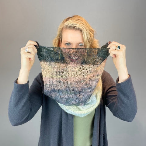 photo of mohair ombre scarf