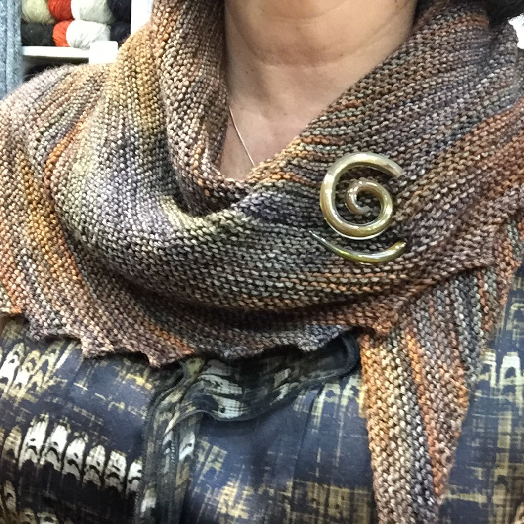 Copper Uisneach Brooch and Hand Woven Shawl — Celtic Fusion