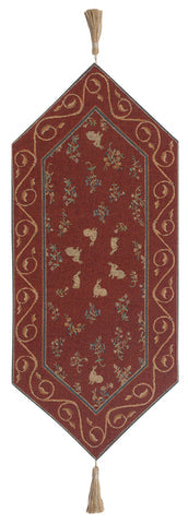 Medieval Rabbit 2 French Tapestry Table Runner
